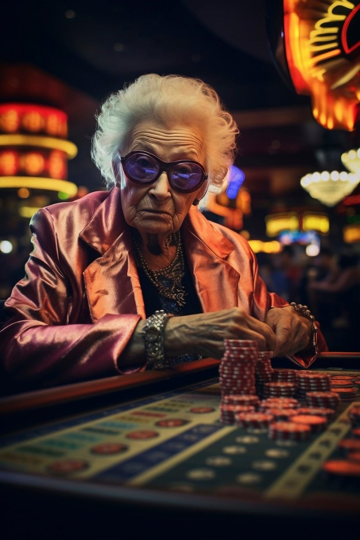 Baccarat table layout with Player, Banker, and Tie bet positions